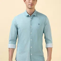 Allen Solly Slim Fit Conversational Printed Spread Collar Long Sleeves Cotton Shirt-picture-5