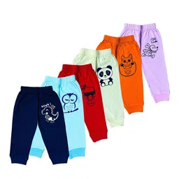 Surfbae Infants Pack Of 6 Printed Cotton Mid-Rise Relaxed-Fit Joggers-image-2