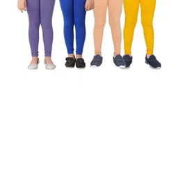 Tik Tok WEARS Girls Yellow Churidar Length Leggings-picture-31