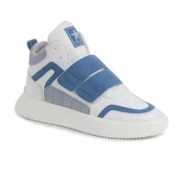 FAUSTO Men Colourblocked PU High-Top Sneakers-image-24