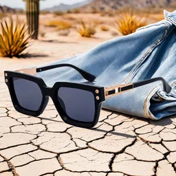 HASHTAG EYEWEAR Unisex Polarised and UV Protected Lens Full Rim Square Sunglasses-34