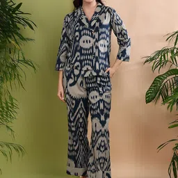 Zenava by Myntra Printed Blazer With Trousers Co-Ords-image-52