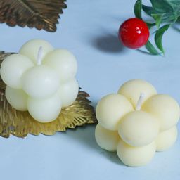 Aura Handmade Small Bubble Sandalwood Jasmine Candle-image-23
