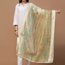 Kaizen TEXO FAB Printed Organza Dupatta-9