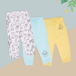 Pantaloons Baby Infant Boys Pack of 3 Animal Printed Joggers-picture-17