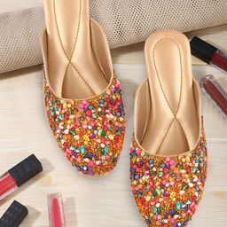 Bohekant Women Embellished Party Mules Flats-picture-41