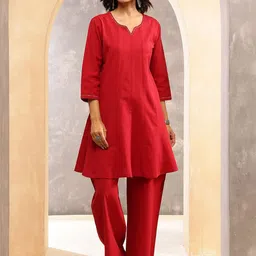 ARAVALII Pure Cotton Tunic With Palazzo Co-Ords-image-15