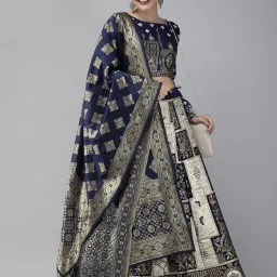 Self Design Semi Stitched Lehenga Choli-image-52