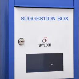 HIGH GRADE METAL SUGGESTION BOX COMPAINT BOX MAIL BOX LETTER BOX WALL MOUNTBLE BOX BLUE Suggestion Box-1