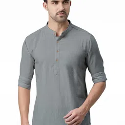 BHUVIKOO Men Grey Kurtas-picture-6