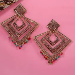 Zoey Artificial Beaded Contemporary Drop Earrings-33