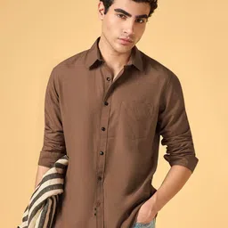 DON VINO Relaxed Spread Collar Regular Fit Casual Shirt-image-102