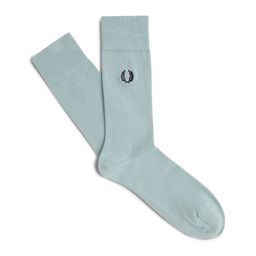 Fred Perry Men Anti-Odor & Anti-Bacterial WreathEmbroidered Calf-Length Socks-image-14