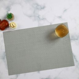 OBSESSIONS 6-Pcs PVC Grey Table Placemats For Dining Table-image-5