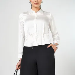 Annabelle by Pantaloons Women Cuffed Sleeves Shirt Style Top-picture-44