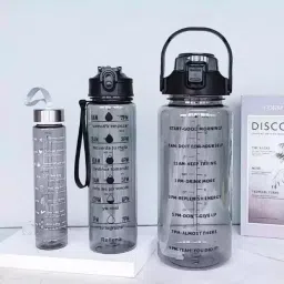 Set of 3 Transparent Water Bottle 2000ML, 900ML, 500ML bottle 3400 ml Bottle-30