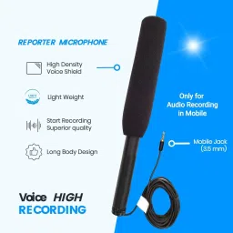 winsumm Media Mic with Triangle logo station for Interview NewsReporting for mobile Microphone image 4