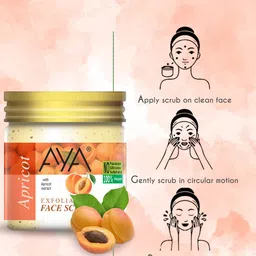 AYA Set Of 2 Activated Charcoal & Apricot Exfoliating Face Scrubs - 100 ml Each image 4
