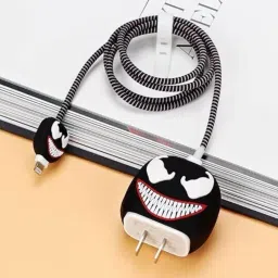 Wiggle iPhone Charger Cover For 18W/20W | Cute 3D Cartoon Character Venom Cable Protector-image-27
