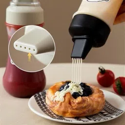 350ml Squeeze Bottle Five Holes Multipurpose Sauce Bottle 350 ml Bottle-43