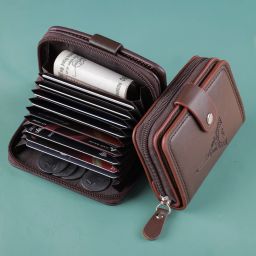 Men & Women Casual, Formal, Trendy Brown Genuine Leather RFIDCard Holder-image-47