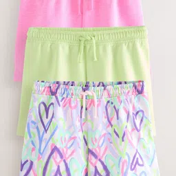 NEXT Kids Girls Printed Pure Cotton Shorts-image-61