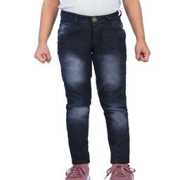 GUCHU Girls Slim Fit Mildly Distressed Heavy Fade Jeans-image-65