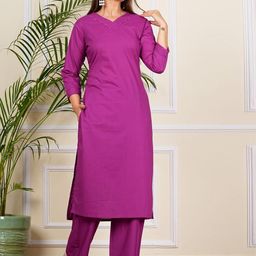 DEVIDINO Women Regular Thread Work Kurta with Trousers-image-79