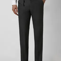 V Dot Men Self Design Slim Fit Trousers-image-84