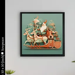 SOWPEACE Green & Red 1 Piece Canvas Abstract Wall Photographs-image-95