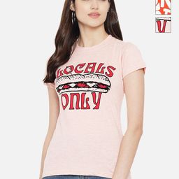 Tromko Women Pack of 3 Typography Printed Round Neck Cotton Regular Fit T-shirts-picture-35