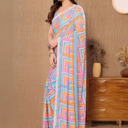 V3 FASHION STUDIO Poly Georgette Saree-picture-31