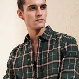 KETCH Men Opaque Checked Casual Shirt-image-62