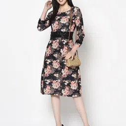 Miss Grace Women Floral Print Fit & Flare Dress-picture-28