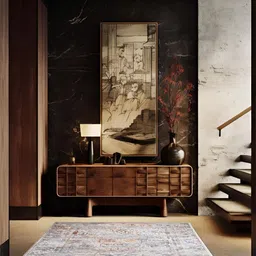 Sapana Carpet-Mats Cream-Coloured Abstract No Shredding Polyester Carpet image 1