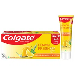 Colgate Lemon Fresh Gel Toothpaste to Fight Yellowness of Teeth - 240g-8