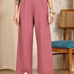 JAKANARY Women Relaxed High-Rise Easy Wash Pleated Trousers-picture-53