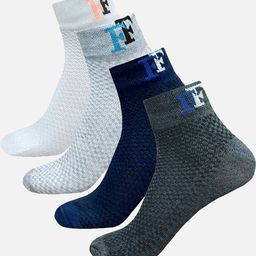 StyFun Men Pack Of 4 Striped Ankle-Length Socks-26