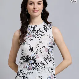 THE FAB FACTORY Women Pack Of 2 Printed Round Peplum Top-picture-8