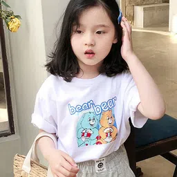 LULU & SKY Girls Printed Organic Cotton Raw Edge T-shirt-picture-28