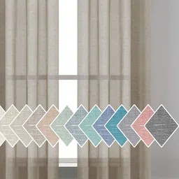 Galaxy Home Decor Brown Set of 2 Sheer Window Curtain-58