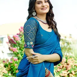 K 5 Fashion Pure Chiffon Saree image 4