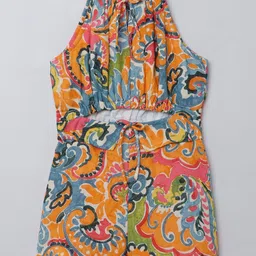 taffykids Girls Halter Neck Printed Jumpsuit-picture-32