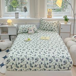JC HOME Multicoloured 140 TC Single Bedsheet with 1 Pillow Covers-image-79