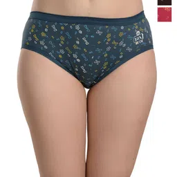JIL X Pack Of 3 Printed Cotton Basic Briefs MY-JILX-PRINT-OE-3PC-picture-16