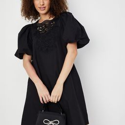 max Lace Inserts Cotton A-Line Dress-picture-38