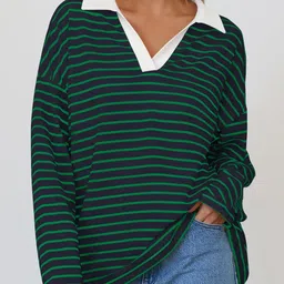 StyleCast x Revolte Women Striped Sweatshirt-image-57