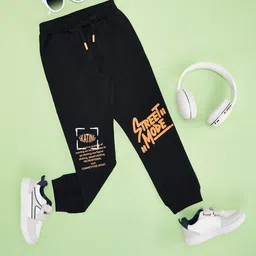 Pantaloons Junior Boys Typography Pure Cotton Mid Rise Joggers-image-20