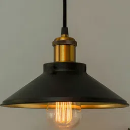 Decorcity Black & Gold-Toned Ceiling Lamp-31