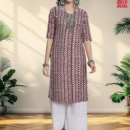 HERE&NOW Selection Of 2 Printed Straight Kurtas-image-60